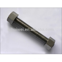 Titanium stud bolt with nuts
